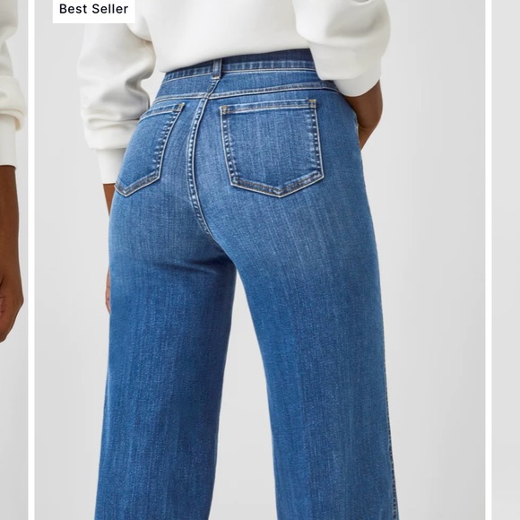 Spanx Seamed Front Wide Leg Jeans - Picture 2 of 4